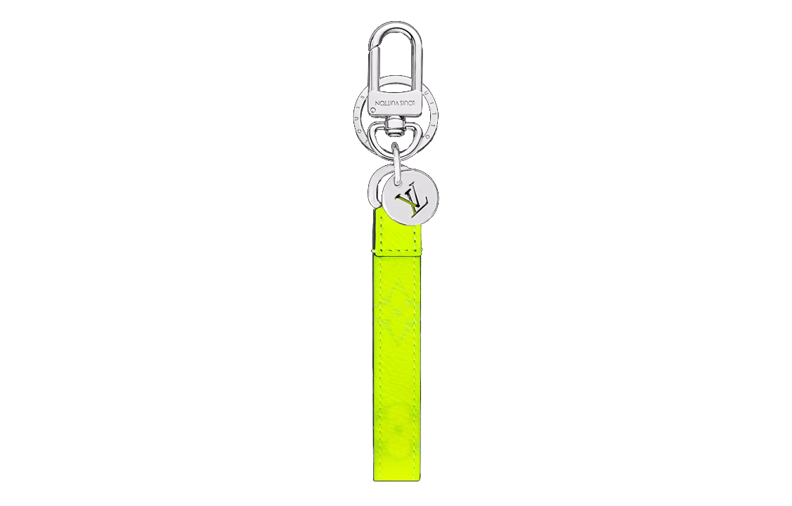 LOUIS VUITTON SLIM DRAGONNE Keychains Men's Neon Green