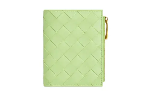 Bottega Veneta Lambskin Wallet Small Women's Light Green