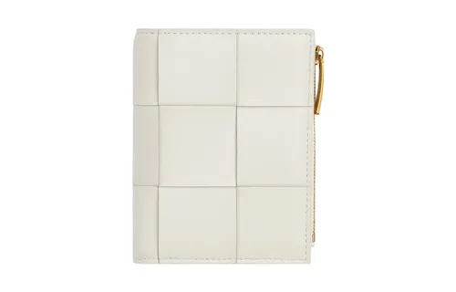 Bottega Veneta Sheepskin Wallet Small Women's White