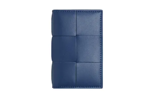 Bottega Veneta Calfskin Card Holder Men's Blue