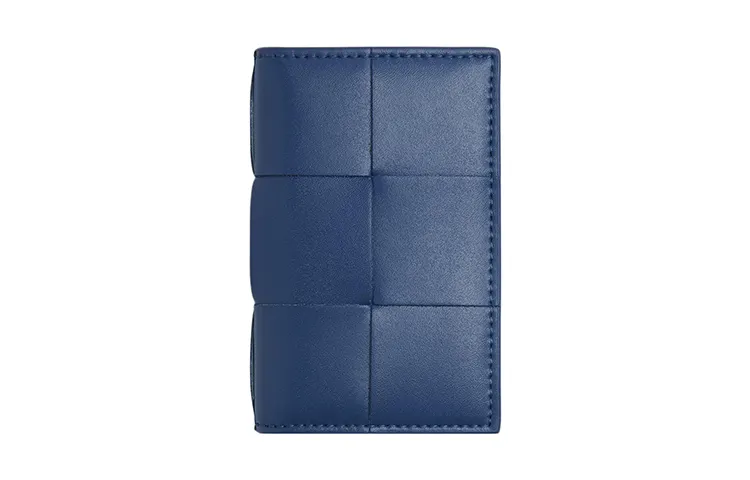 Bottega Veneta Calfskin Card Holder Men's Blue