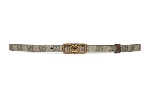 GUCCI Interlocking G Buckle Thin Belt