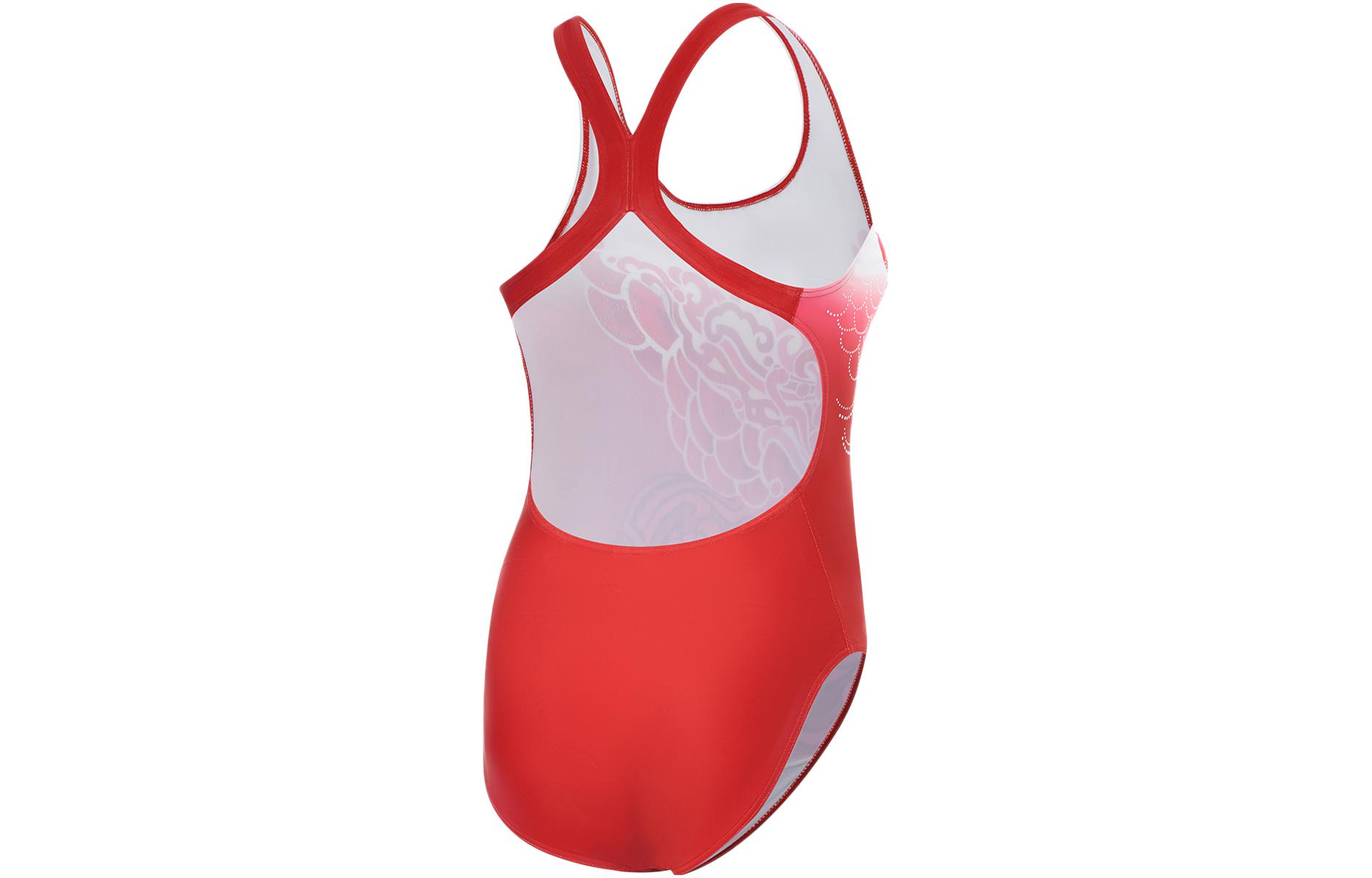 Li Ning Table Tennis Collection One piece Swimsuit Women’s Bull Red