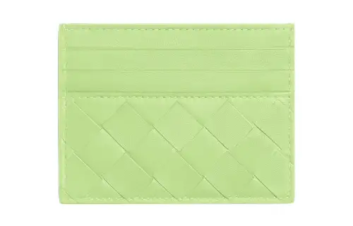 Bottega Veneta Sheepskin Card Holder Women's Light Green