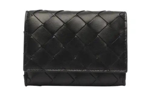 Bottega Veneta Lambskin Wallet Women's Black