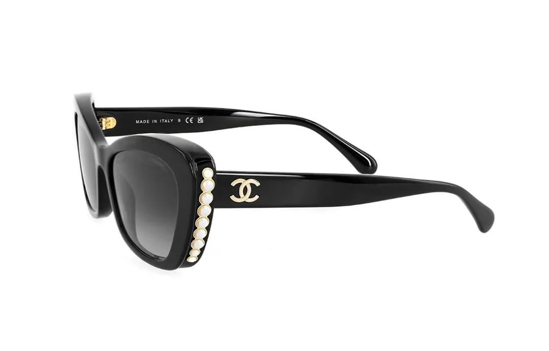 CHANEL Cat Eye Sunglasses Women's Black