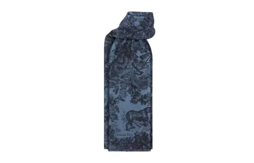 DIOR Knit Scarves Women's Blue