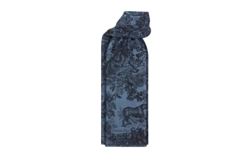 DIOR Knit Scarves Women's Blue