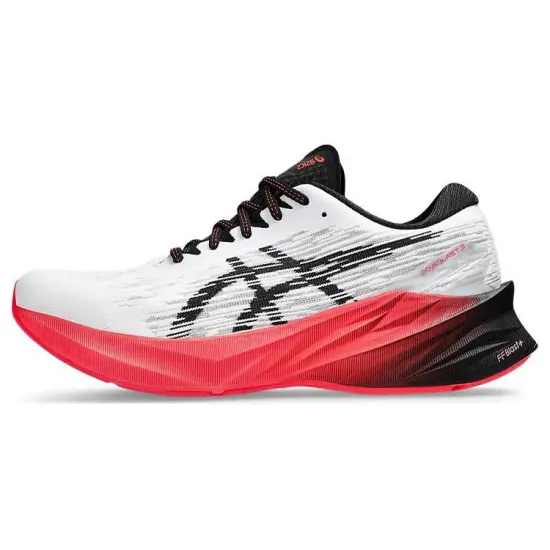 Asics Novablast 3 White Black Electric Red