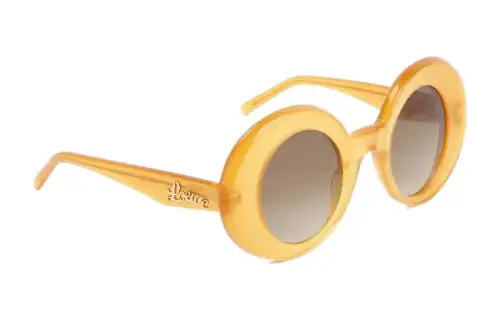 LOEWE Acetate Irregular Shape Sunglasses Women's Yellow