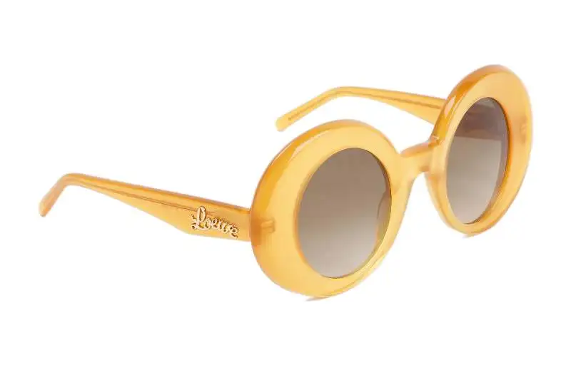 LOEWE Acetate Irregular Shape Sunglasses Women's Yellow