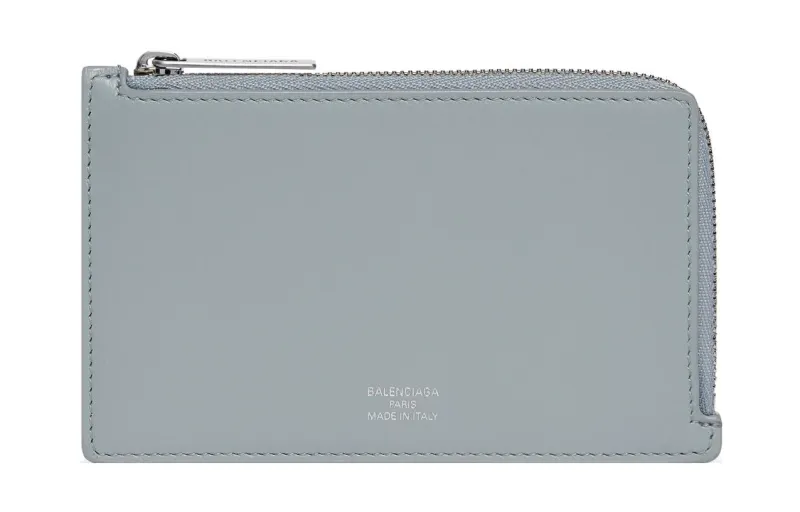 Balenciaga Smooth Calfskin Wallet, Coin Purse, Card Holder Women's Blue