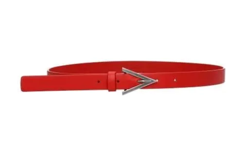 Bottega Veneta Leather Belts Women's Red /