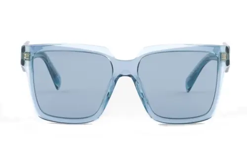 PRADA Plate Frame Square Sunglasses Women's Blue