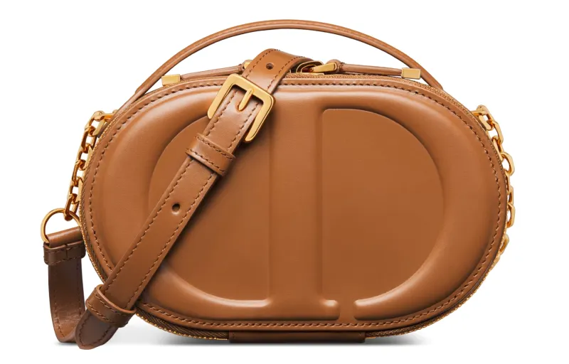 DIOR Cow Leather Camera Bag, Crossbody Bag, Shoulder Bag Women's Brown