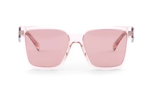 PRADA Acetate Irregular Shape Sunglasses Women's Pink