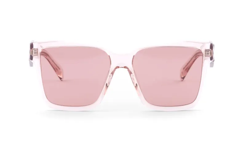 PRADA Acetate Irregular Shape Sunglasses Women's Pink