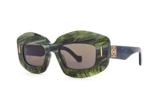 LOEWE Acetate Irregular Shape Sunglasses Women's Green