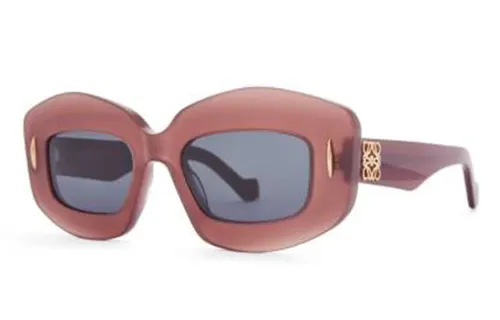 LOEWE Acetate Irregular Shape Sunglasses Women's Purple