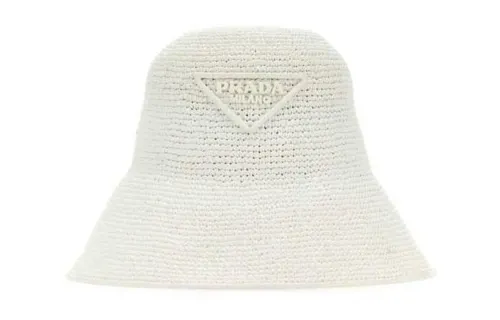 PRADA Raffia Hats & Caps Women's White