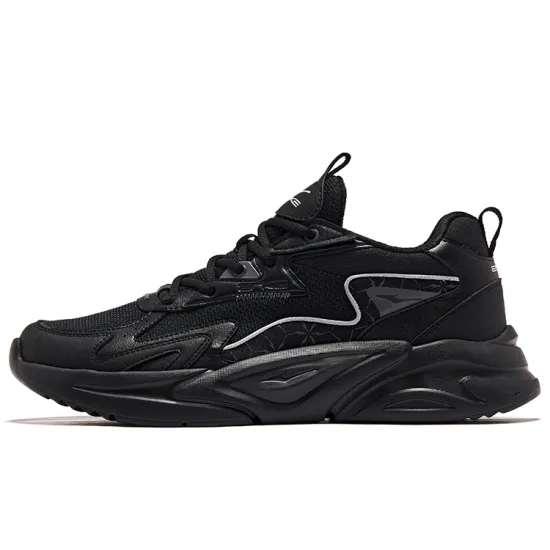 Erke Streams Running Shoes Men Low-Top Jet Black/Carbon Gray