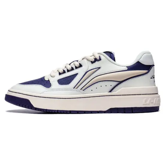 LINING Rookie 2 Skateboard Shoes Men Low-Top White Blue