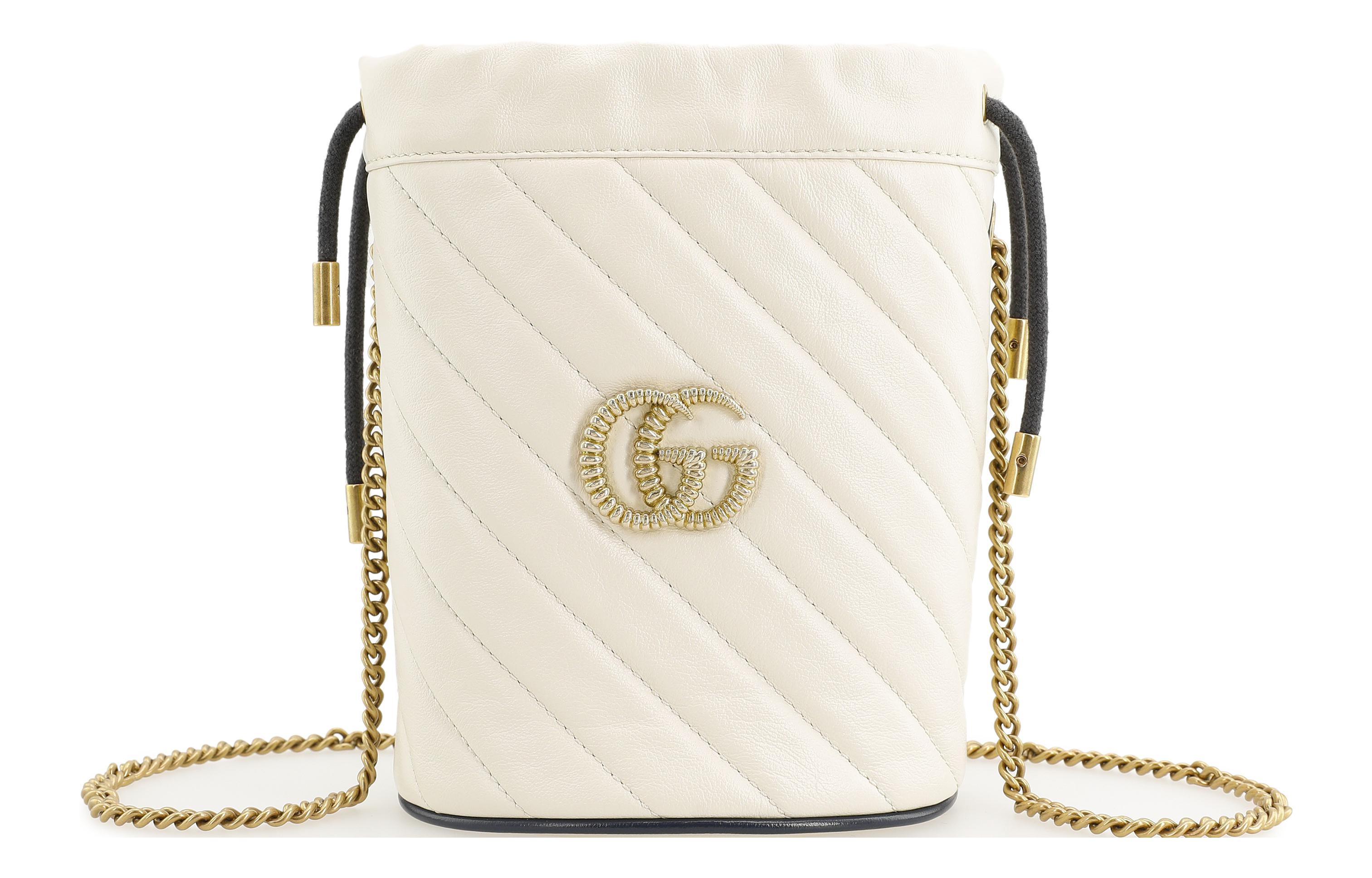 Женская сумка Gucci GG Marmont (бело-синяя)