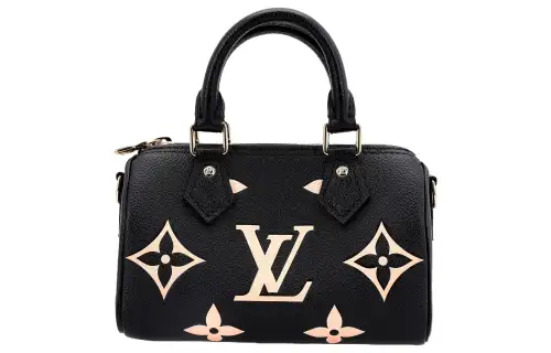 LOUIS VUITTON Speedy Nano Black/Beige