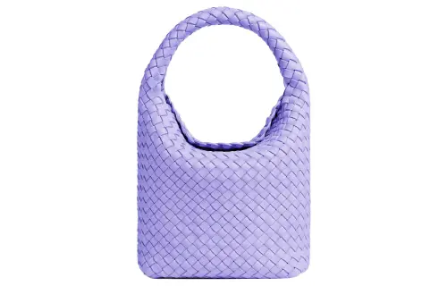 Bottega Veneta Cabat Sheepskin Bucket Bag, One Shoulder Handbag Small Women's Light Purple