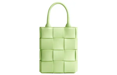Bottega Veneta CASSETTE Sheepskin Tote Bag, Shopping Bag, Handbag Mini Women's Light Green