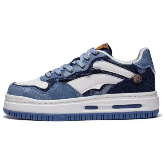 LINING Future C1 Skateboard Shoes Women's Low-Top Soft Gray Blue