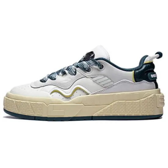 LINING 001 UNBLOCK Skateboard Shoes Men Low-Top White/Green
