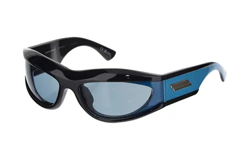 Bottega Veneta Acetate Irregular Shape Sunglasses Women's Black