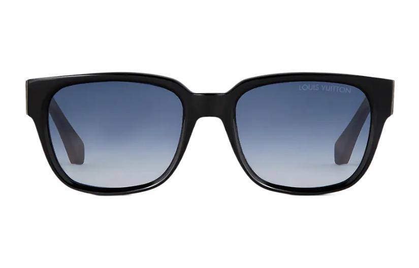 LOUIS VUITTON Acetate Square Sunglasses Men's Black