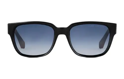 LOUIS VUITTON Acetate Square Sunglasses Men's Black