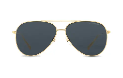 LOUIS VUITTON PILOT Aviator Sunglasses Men's Gold