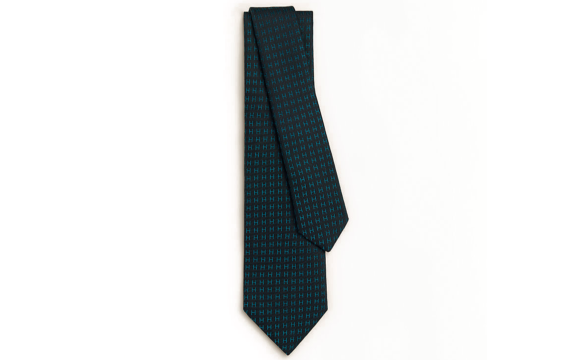HERMES H Jacquard Ties Men's Multicolor