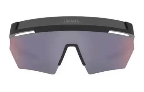 PRADA Acetate Irregular Shape Sunglasses Men's Black