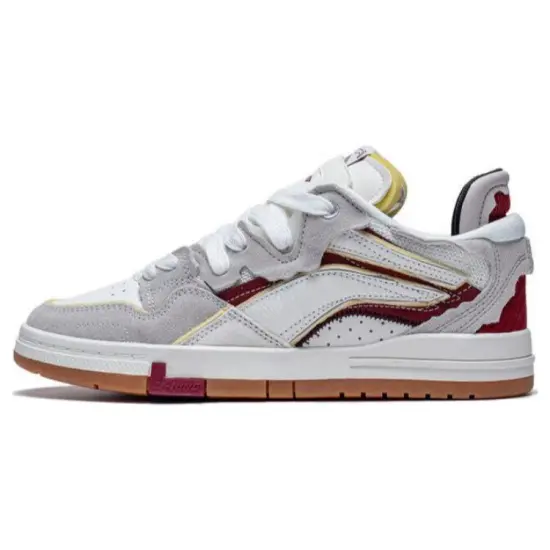 LINING Wei Wu PRO Skateboard Shoes Men Low-Top Gray White