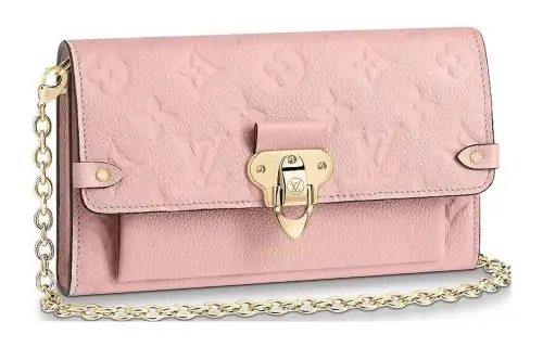 LOUIS VUITTON Vavin Chain Wallet Monogram Empreinte Rose Poudre