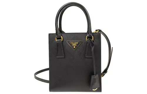 PRADA Leather Shoulder Bag, Crossbody Bag, Handbag Regular Women's Black