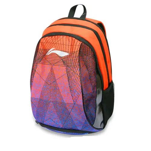 Li Ning Polyester Backpack Large Unisex Blue/Orange
