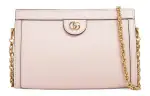 GUCCI Ophidia Leather Crossbody Bag, Shoulder Bag Women's Light Pink