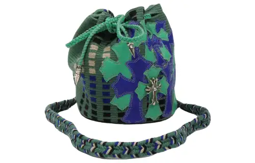 Chrome Hearts Leather Bucket Bag, Shoulder Bag, Crossbody Bag Women's Green