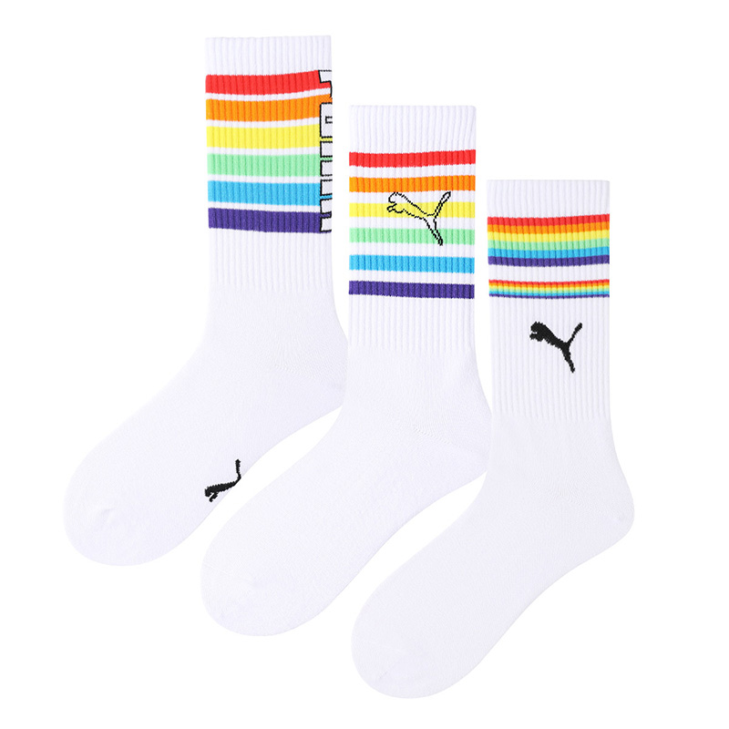 PUMA Knee High Socks Unisex 3 Pack White