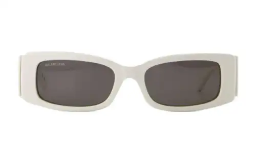 Balenciaga Plastic Square Sunglasses Women's White