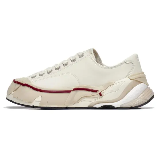 LiNing Wuji Skateboard Shoes Women's Low-Top Vanilla White