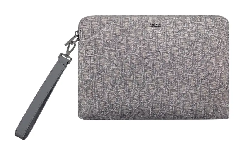 DIOR Fabric Clutch Regular Men's Gray