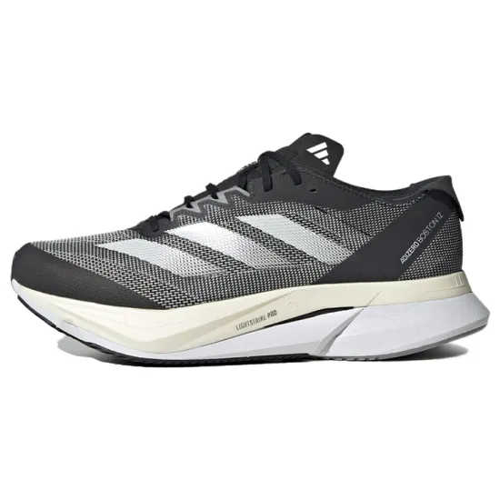 Adidas Adizero Boston 12 Wide Core Black Cloud White Carbon