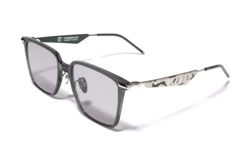 A BATHING APE Square Sunglasses Men's Black